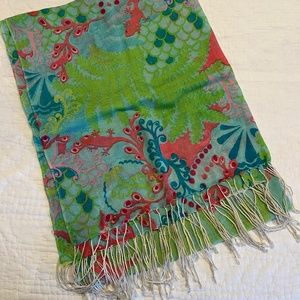 Lilly Pulitzer Silk and Cashmere Scarf